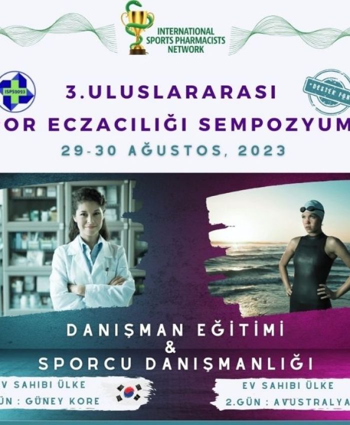 3.Uluslararası Spor Eczacılığı Sempozyumu 29-30 Ağustos 2023